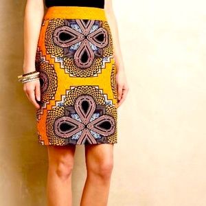 Anthropologie Maeve Clementina Pencil Skirt